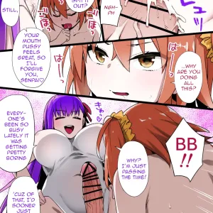 Futanari BB ni Chaldea ga Sennou Shihai Sareru Manga | A manga where Futanari BB brainwashes Chaldea