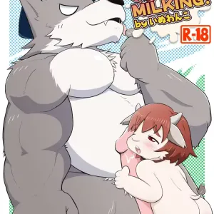 Ushi-kun MILKING. | Calf-kun MILKING.